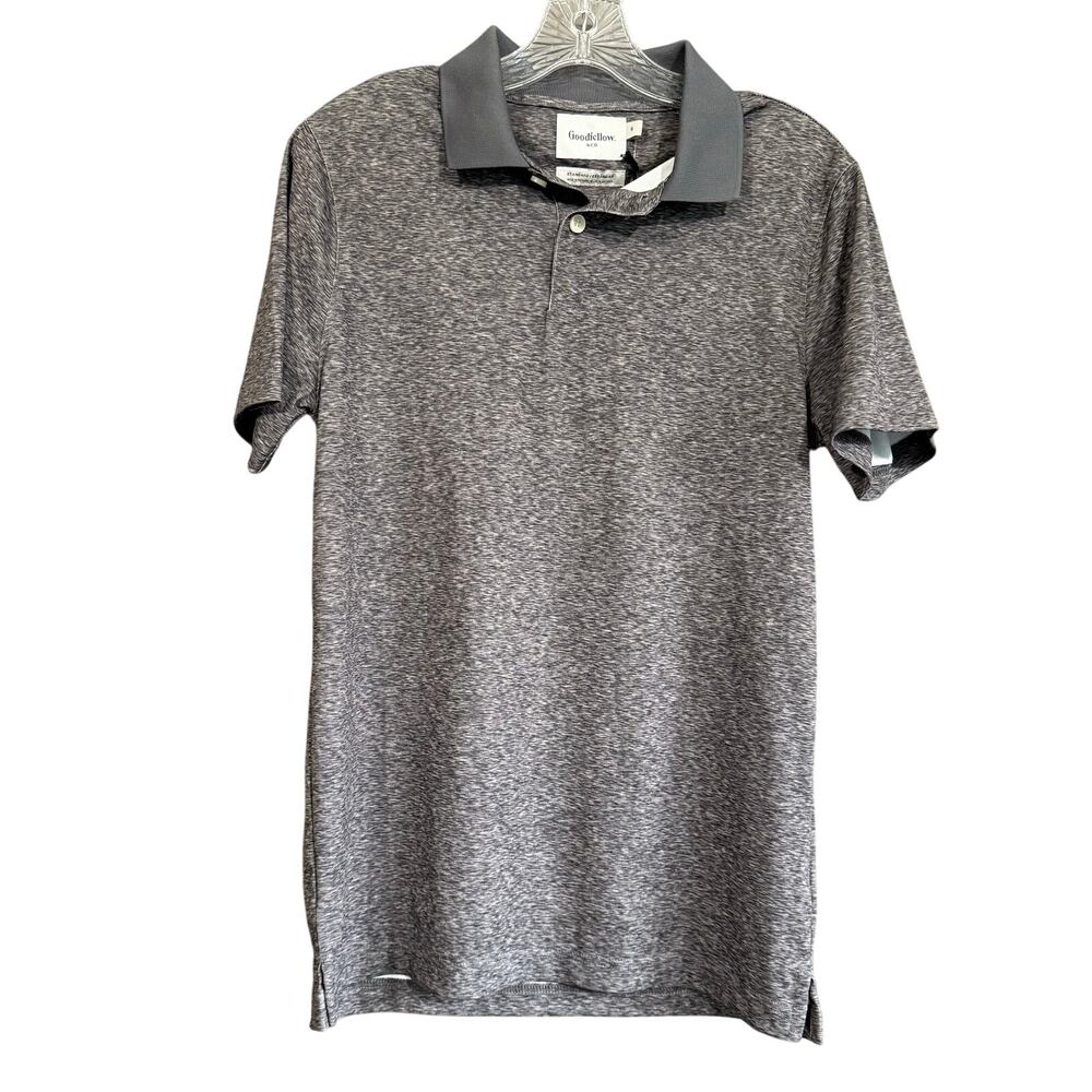 Goodfellow & Co Gray Performance Polo Shirt Sz S NWT Recycled‎ Fabric Casual